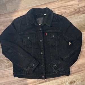 Levi’s Black Sherpa Trucker Jacket